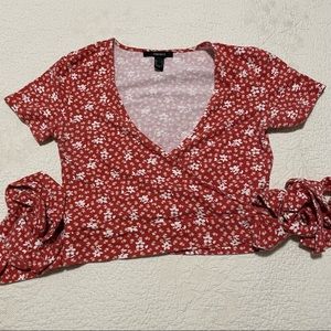 Forever 21 Wrap top with floral print